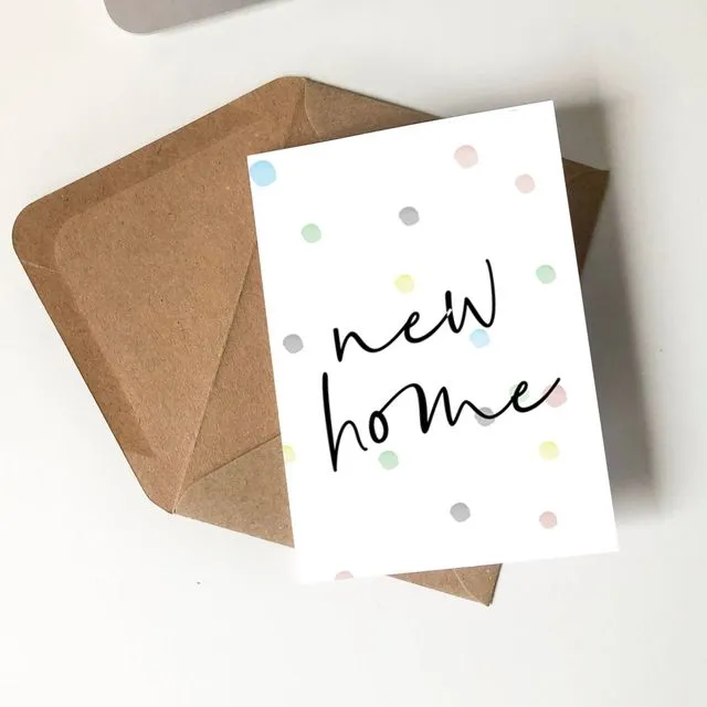 Coloured Dots New Home Card