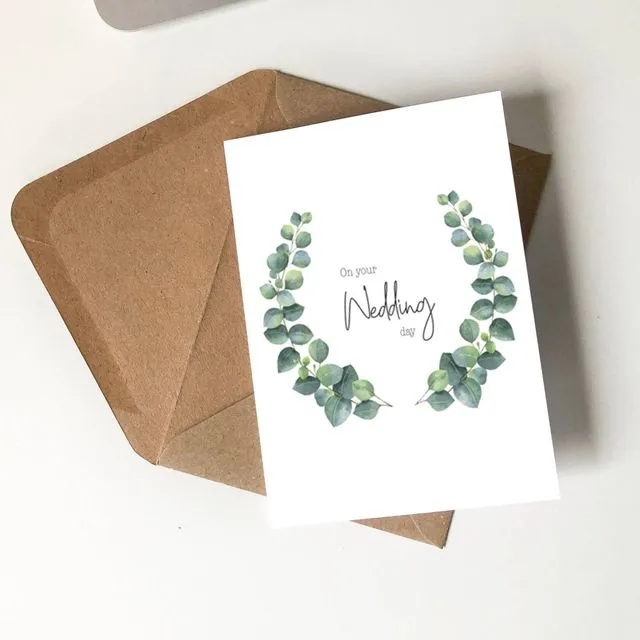 Eucalyptus On Your Wedding Day Card