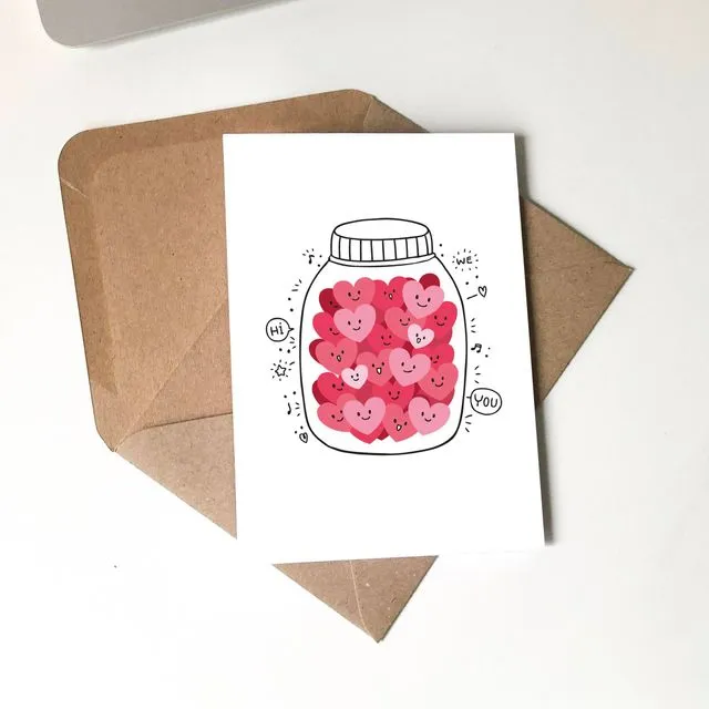 Jar Of Hearts Card