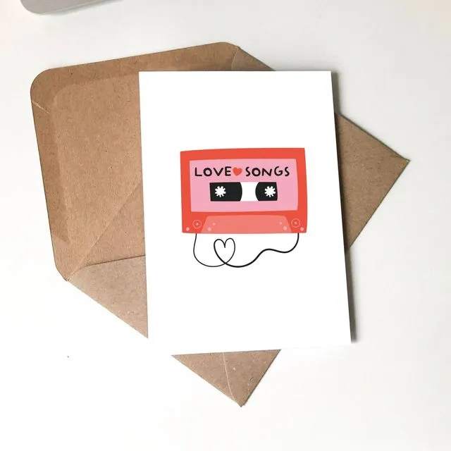 Love Songs Tape Card