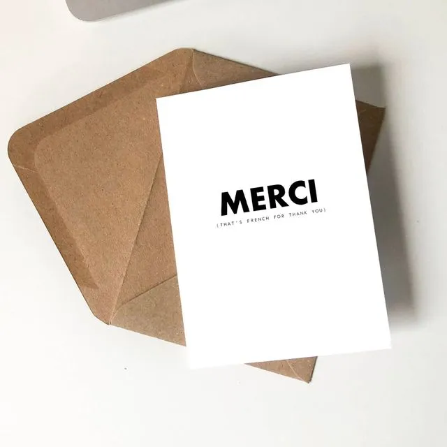 Merci (Thank You) Card