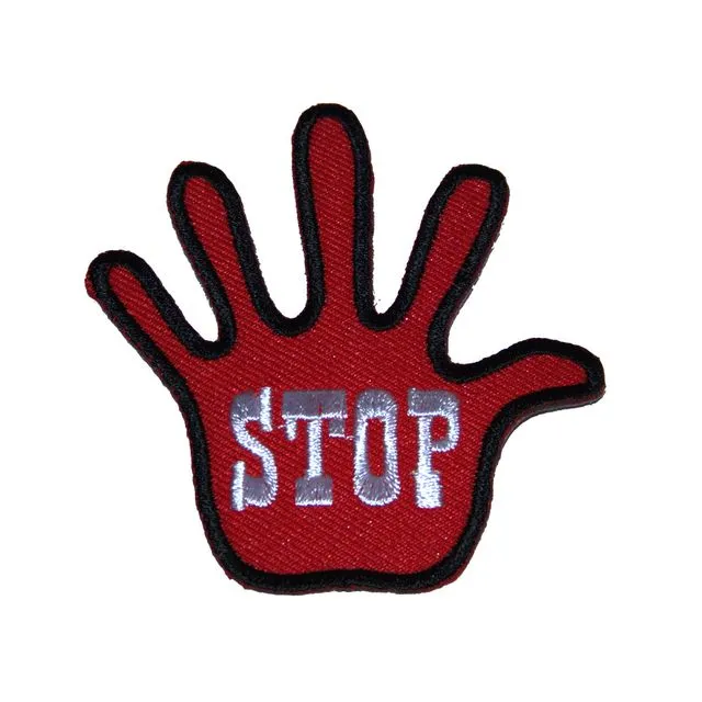 Iron on patches - STOP SIGN Symbol Logo