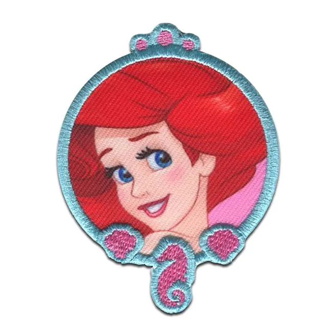 Disney © The Little Mermaid Princess - Iron on patches adhesive emblem stickers appliques, size: 6,8 x 5,3 cm