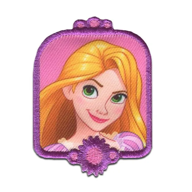 Disney © Rapunzel Tangled hair Princess - Iron on patches adhesive emblem stickers appliques, size: 6,2 x 4,8 cm