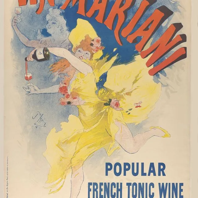 Poster Vin Mariani - Vintage French Tonic Wine - 50x70cm