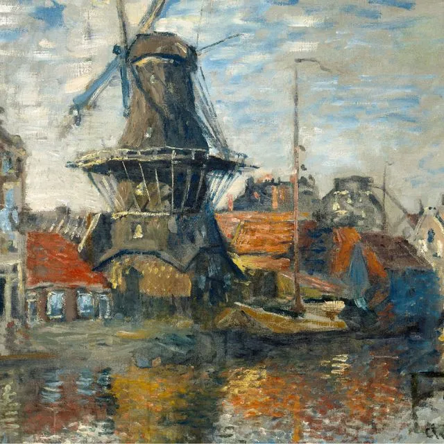 Poster Monet - Windmill in Amsterdam - 50x70cm