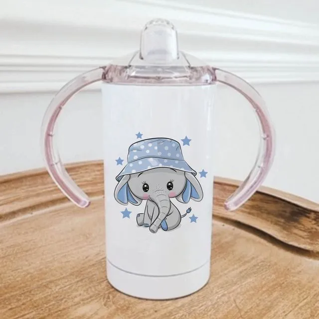 Elephant With Blue Hat Sippy Cup