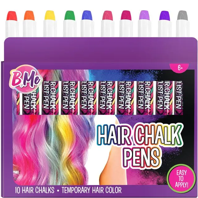 Temporary Rainbow Hair Chalk Pens For Kids 6+