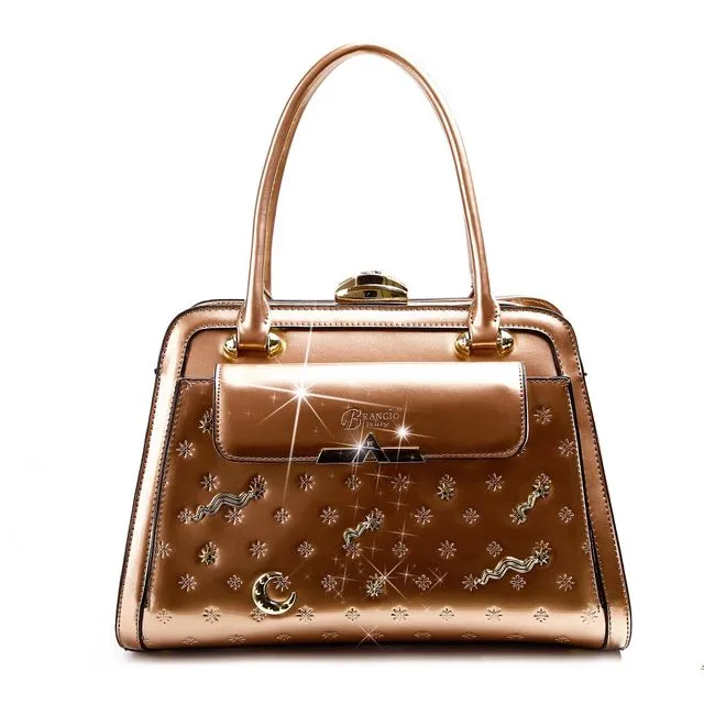 Rosy Lox Designer Crystal Handbags - Rose Gold