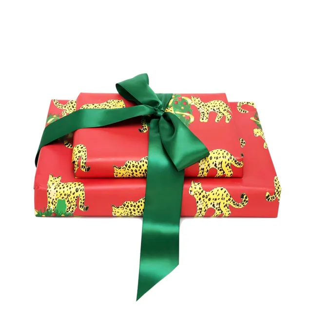 Red Leopard Gift Wrap