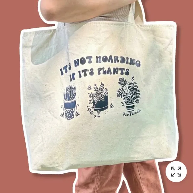 Plant Hoarder Large Tote Bag