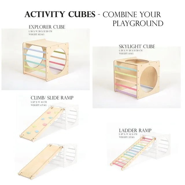 Activity Play Cubes "Pastel" set of 4