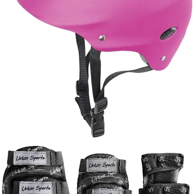 HIKS Products Kids Skate Helmet & 6 Piece Pad Set Ideal for Bmx, Skateboard, Skates and Stunt Scooters Age Guide 3-8 Years Boys & Girls in Blue Pink Black and Green