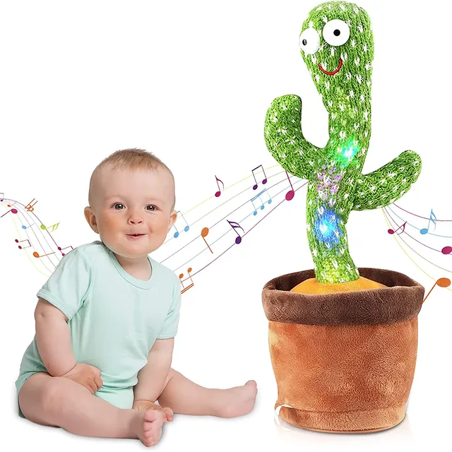 Ava’S Toys Dancing Cactus– Singing and Dancing Cactus Toy for Kids, Adults– Plush Talking Cactus Toy with 120 Songs- Singing Cactus Repeat What You Say for Boys/ Girls/ Christmas/ Birthday