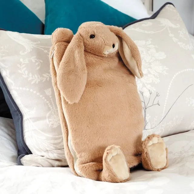 Bunny Pajama Case/Hot Water Bottle Cover Brown - 39cm