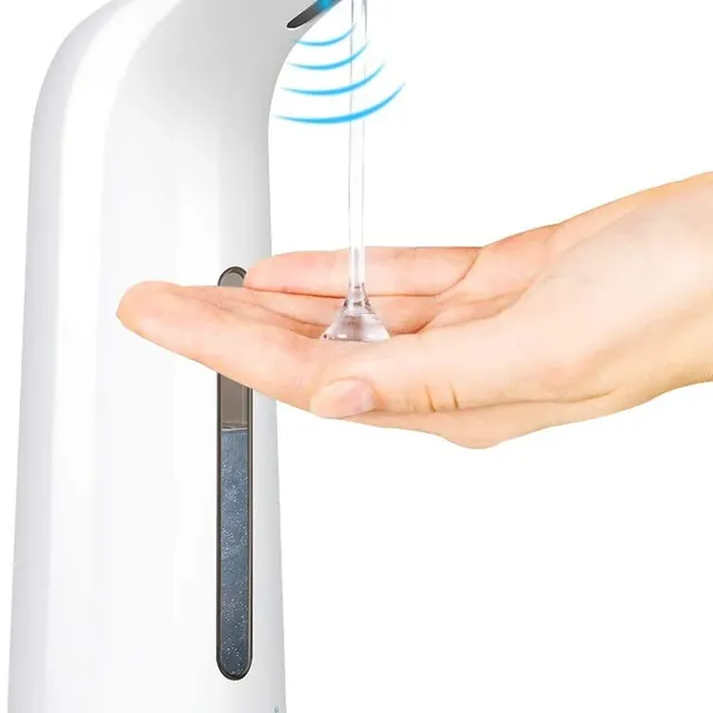 Touchless Soap Dispenser, Automatic Soap Dispenser, Sensor Hand Sanitizer Dispenser for Kitchen, Bathroom and Shower Sink - 14 OZ/400 ML - White