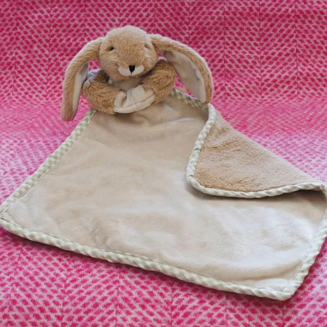 Bunny Toy Baby Soother, Brown Or Cream - 29 x 29cm