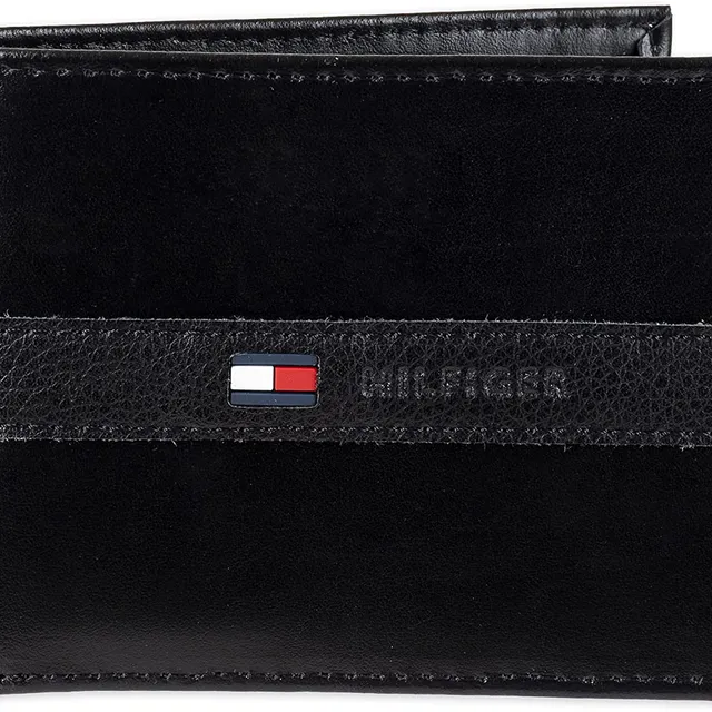 Tommy Hilfiger Men'S RFID Blocking 100 Percent Leather Slimfold Wallet Bi-Fold, Tan Zed, One Size