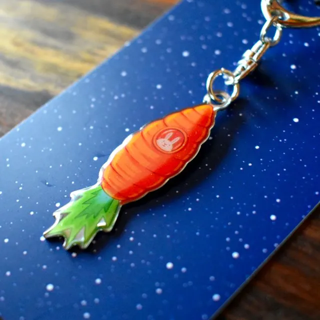 Keychain "Carrot rocket"
