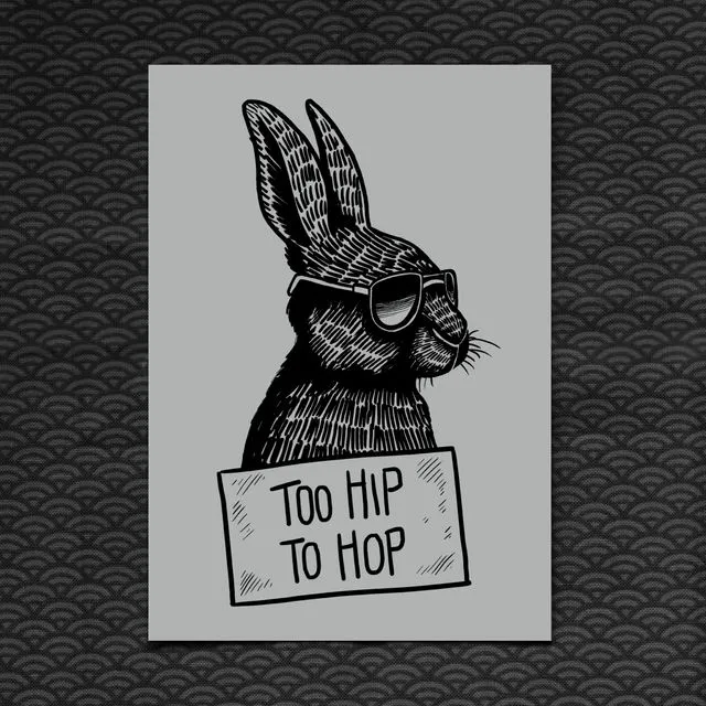 Postcard "Too Hip To Hop"