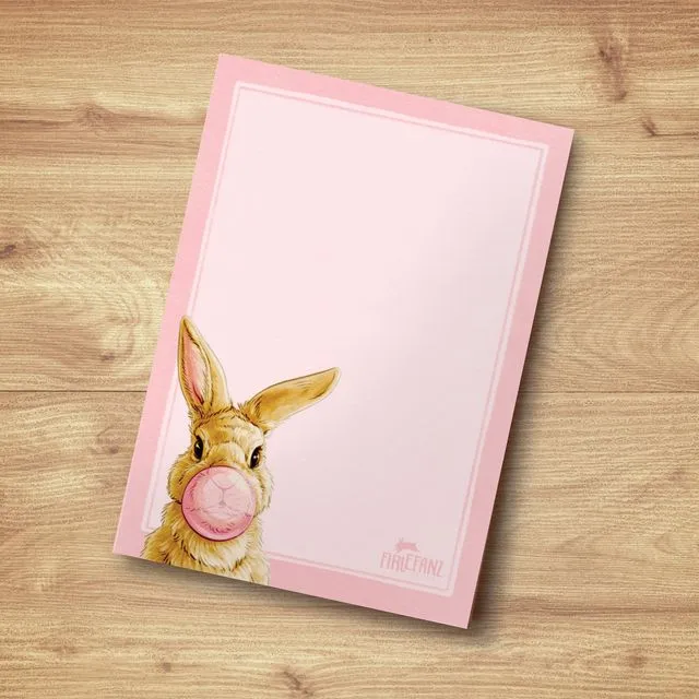 Notepad "Bunny with bubble gum"