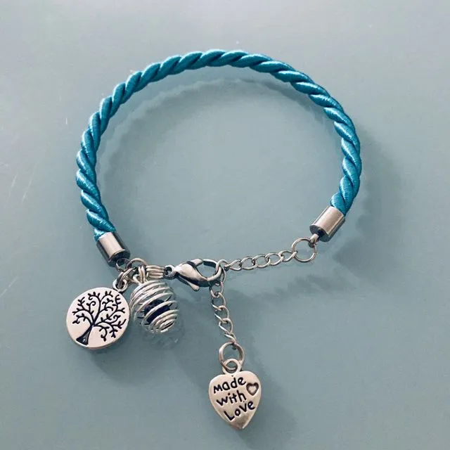Bracelet femme turquoise arbre de vie et perle à parfumer, bracelet femme, bijoux, bracelet arbre de vie, cadeau de noel, bijoux cadeaux