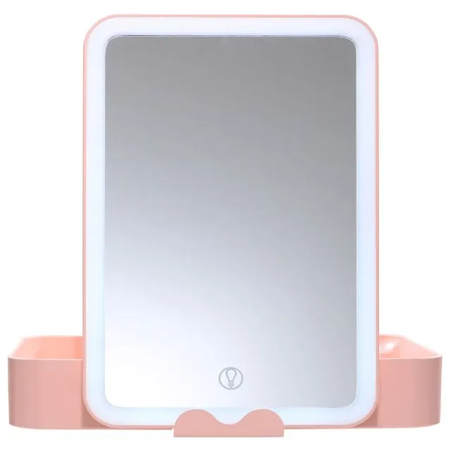 BELLE beauty case with LED mirror - rose