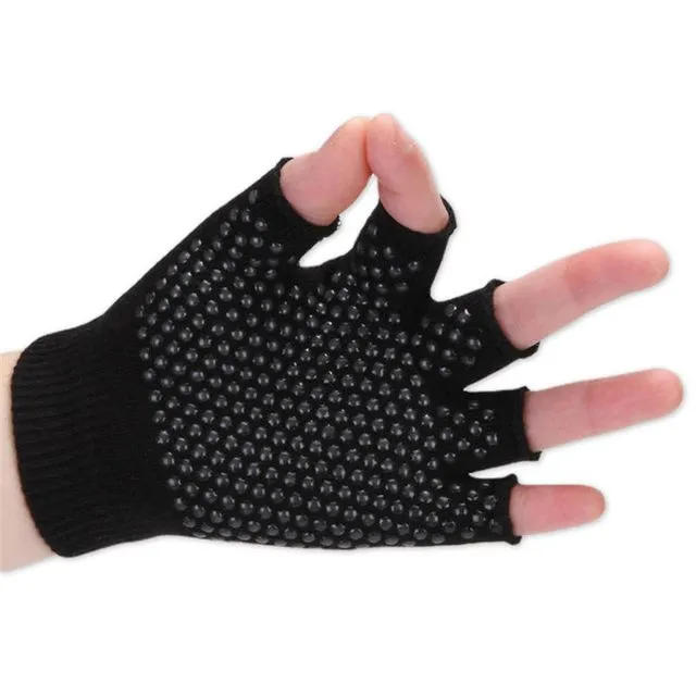 Dispensing Non-slip Yoga Gloves Women's Half-fingered Yoga Gloves Sweat-absorbing Wear-resistant Sports Gloves
