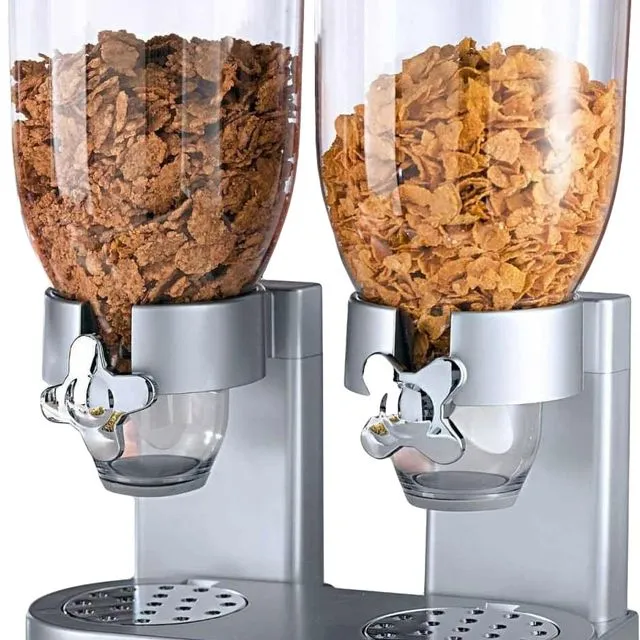 MIAM Double Cereal Dispenser - silver