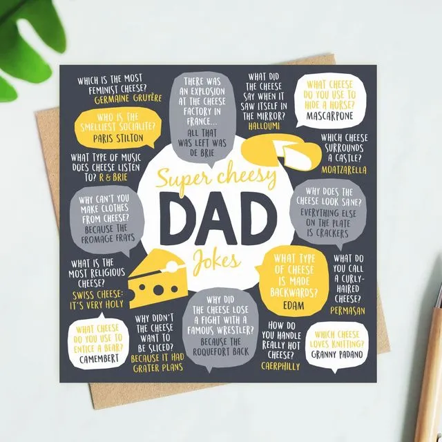 Super Cheesy Dad Jokes Birthday or Father's Day Card