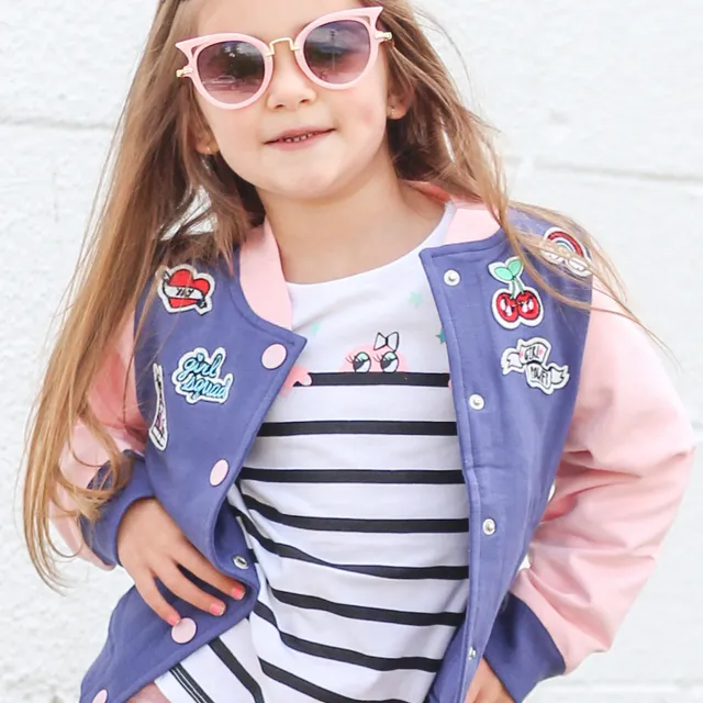 Girls Varsity Bomber with Patches