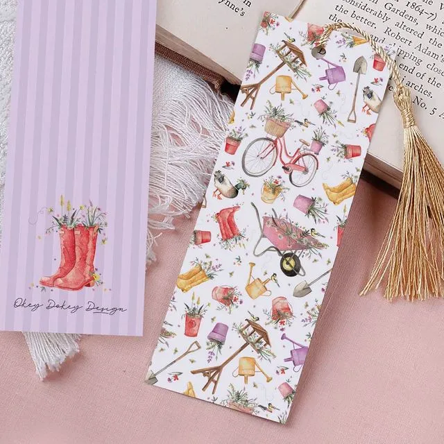 Wellington Boots Paper Bookmark With Tassel