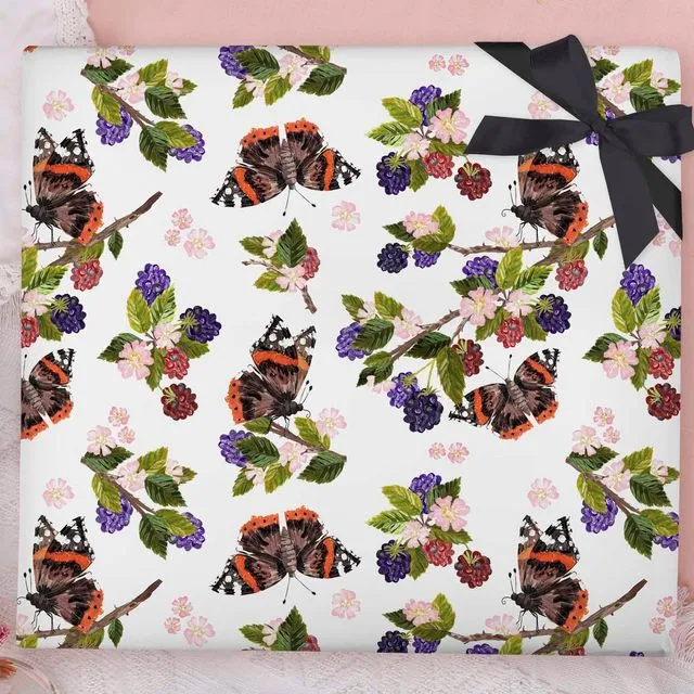 Butterflies Wrapping Paper Sheet