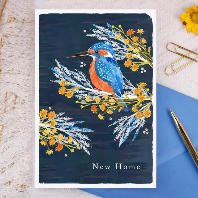 New Home Kingfisher Greeting Card