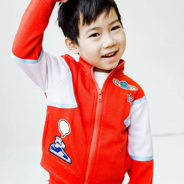 Boy's Tracksuit Jacket with Patchwork