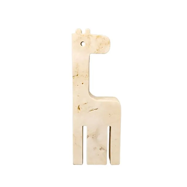 1970s Original Big Travertine Giraffe Sculpture by Enzo Mari for F.lli Mannelli