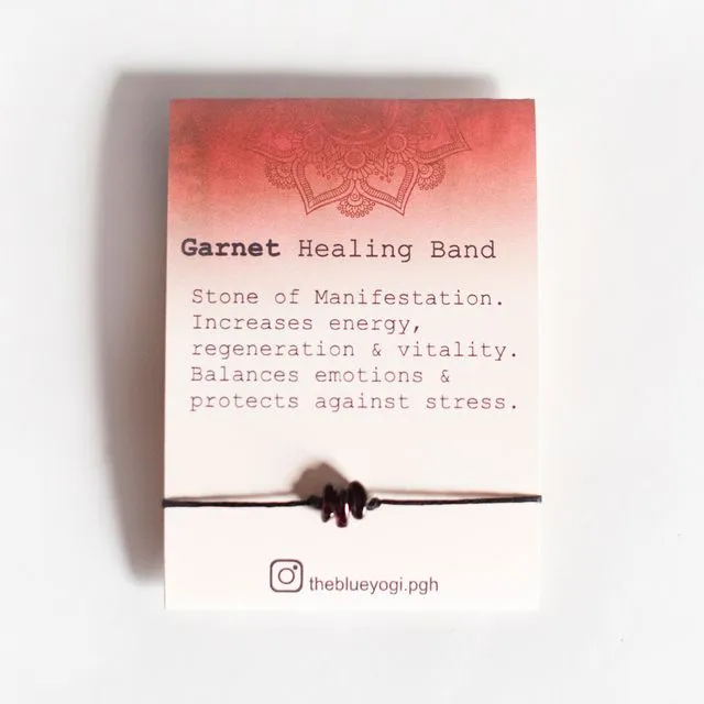 Garnet Wish Bracelet with an affirmation