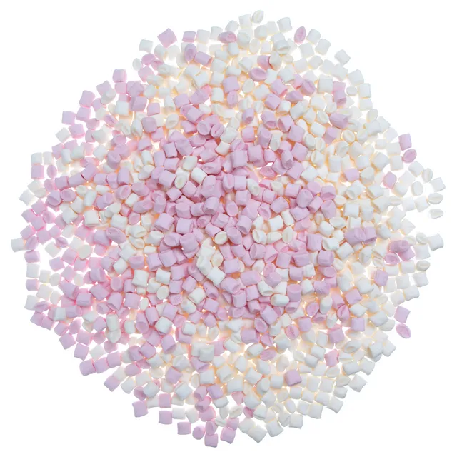 Mini Pink + White Vanilla Mallows 1kg Bag