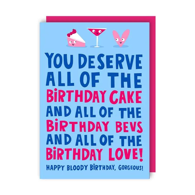 All of the Cake Birthday Card pack of 6