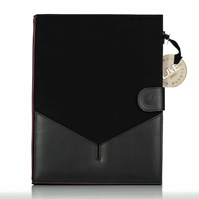 Aston business folder Black Powder Finish (Leatherette)