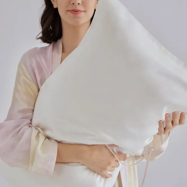 19MM Envolope Silk Pillowcase-PEARL-WHITE