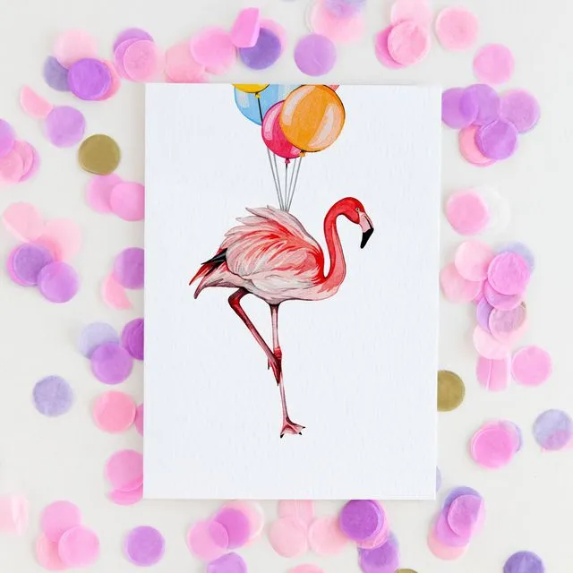 Flamingo Greetings Card