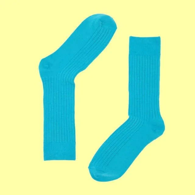 Signature Bamboo Cotton Blend Ribbed Socks - #KeepItTeal