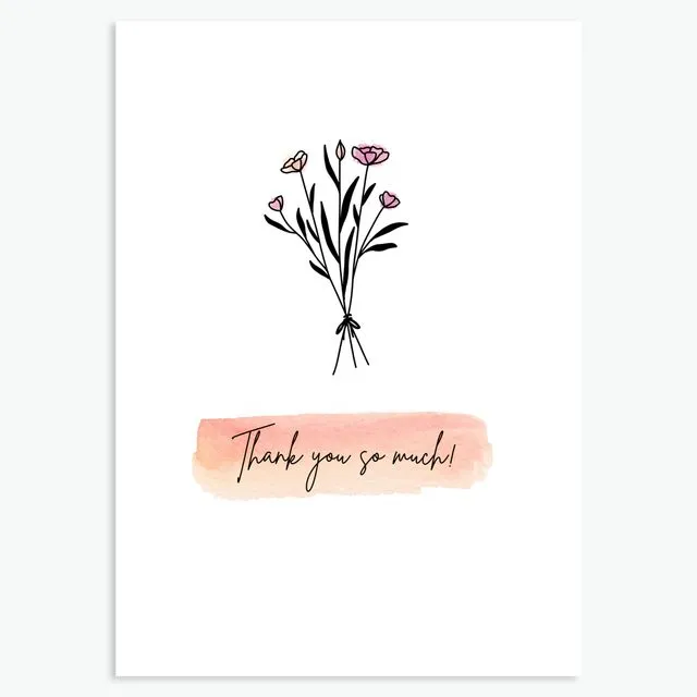 Thank you so much A6 Greeting Card