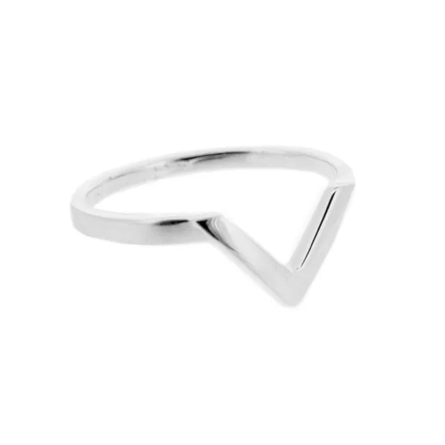 Sterling Silver Wishbone Ring in Size L with Presentation Box