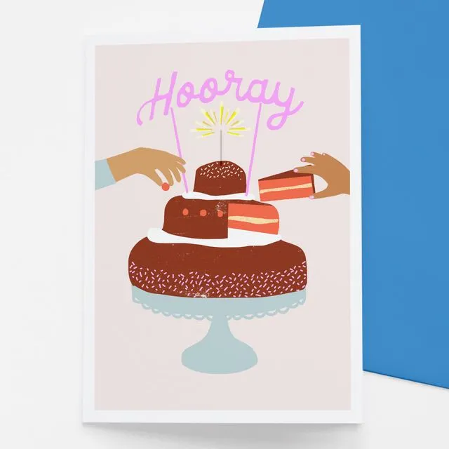 Hooray Cake all occasions celebration card