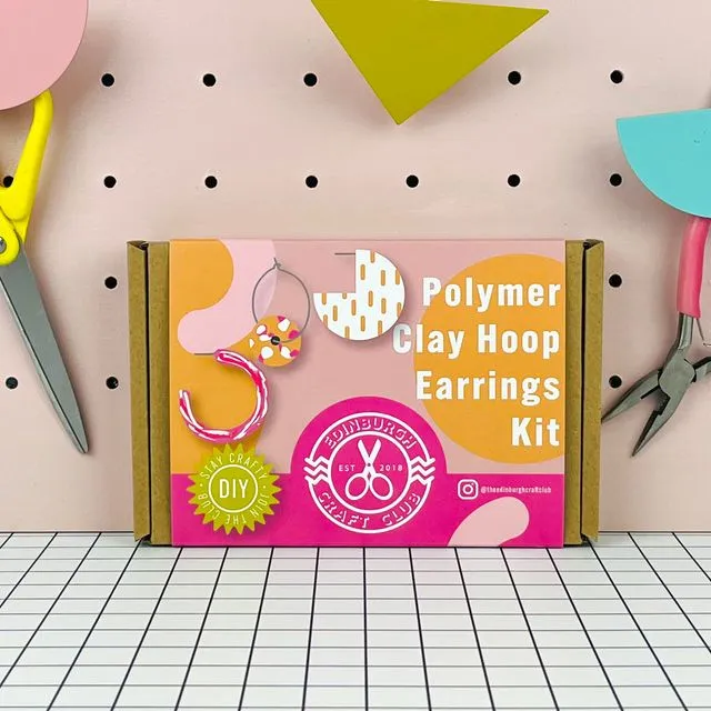 Polymer Clay Hoop Earring Craft Kit