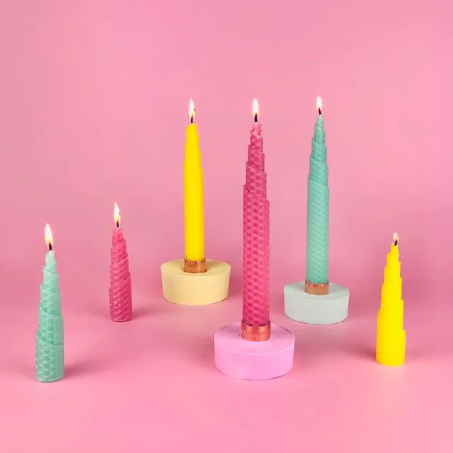 Colourful Beeswax Rolled Candles Craft Kit
