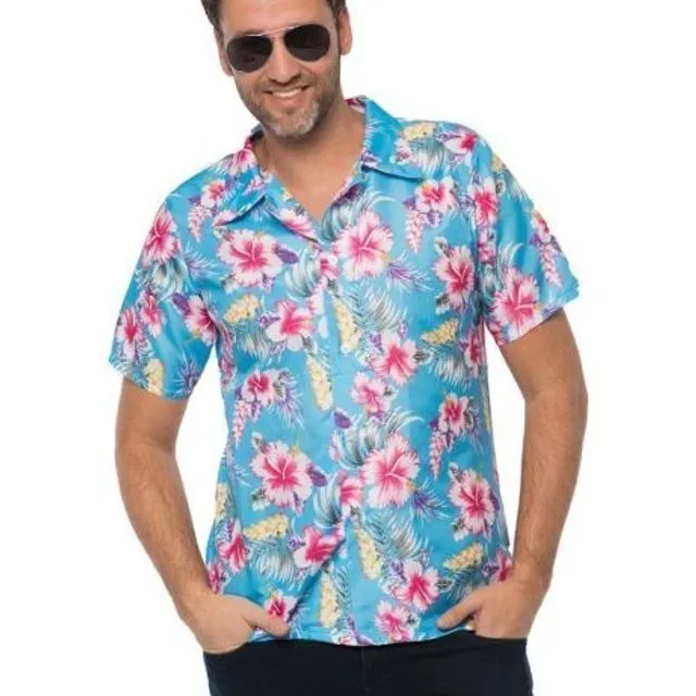 Hawai shirt Deluxe Blue for Summer Hawai Halloween Party Hippie, Hawai Shirt