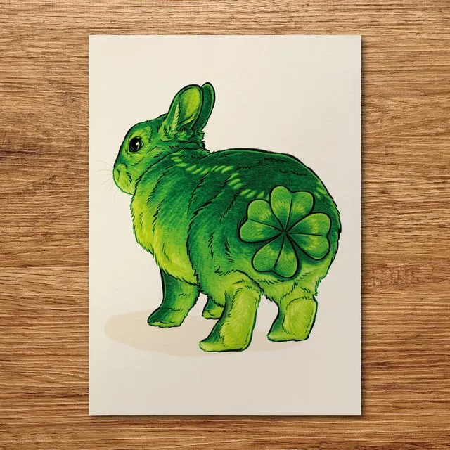 Postcards "Flower bunnies series 2" - Clover